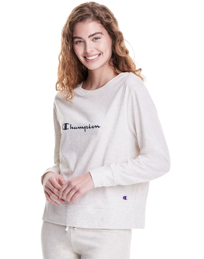 Champion Sleep Pj Long-Sleeve T-Shirt Dames - Wit - Belgie 9354UOLKB